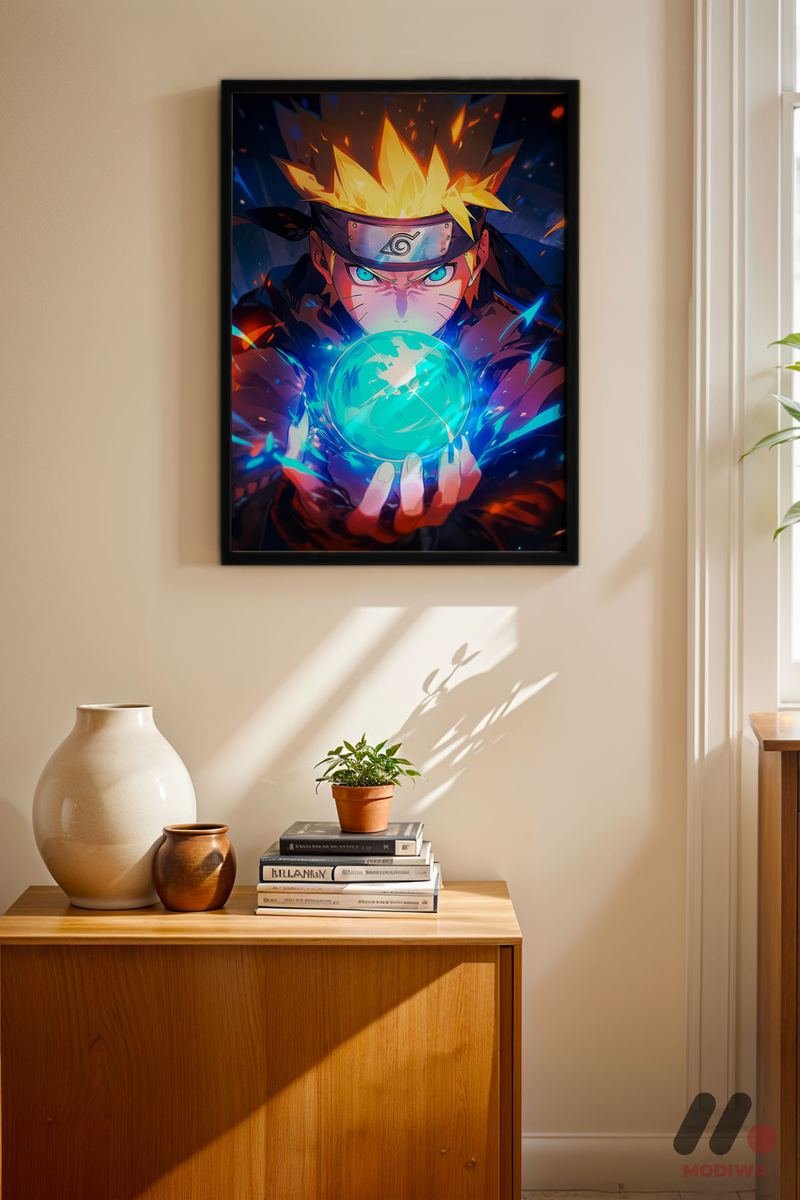 MDW-TBL-1088_AB4 Naruto Rasengan Anime Poster Duvar Tablosu, Anime Severlere Özel Hediye - Görsel 1