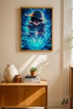 One Piece Mavi Enerji Poster Duvar Tablosu, Anime Severlere Özel Hediye - Görsel 4