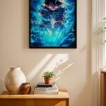 One Piece Mavi Enerji Poster Duvar Tablosu, Anime Severlere Özel Hediye