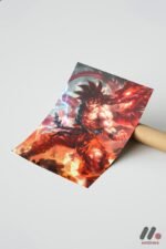 Dragon Ball Goku Kaioken Poster Duvar Tablosu, Anime Severlere Özel Hediye - Görsel 7