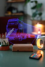 Tır Sevenlere Hediye 3d 16 Renk Gece Lambası - Görsel 4