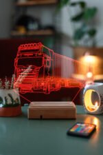 Tır Sevenlere Hediye 3d 16 Renk Gece Lambası - Görsel 6