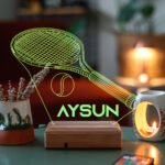 Kişiye Özel 3D Tenis ve Tenis Topu Hediyelik Dekoratif Led Lamba