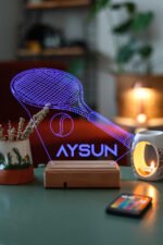 Kişiye Özel 3D Tenis ve Tenis Topu Hediyelik Dekoratif Led Lamba - Görsel 6
