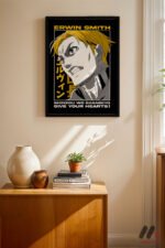 Attack on Titan Erwin Smith Anime Poster Duvar Tablosu, Anime Severlere Özel Hediye
