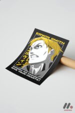 Attack on Titan Erwin Smith Anime Poster Duvar Tablosu, Anime Severlere Özel Hediye - Görsel 7
