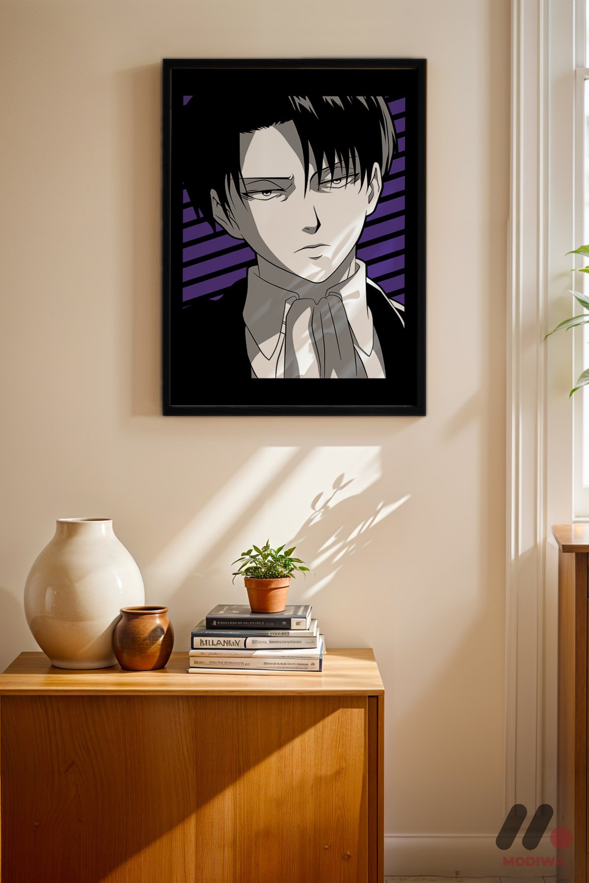 mdw-tbl-0003_ab4-5.jpg Attack on Titan Levi Ackerman Anime Poster Duvar Tablosu, Anime Severlere Özel Hediye - Görsel 1
