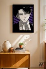 Attack on Titan Levi Ackerman Anime Poster Duvar Tablosu, Anime Severlere Özel Hediye - Görsel 8