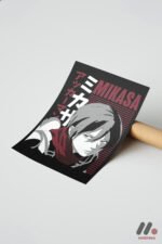 Attack on Titan Mikasa Anime Poster Duvar Tablosu, Anime Severlere Özel Hediye - Görsel 7
