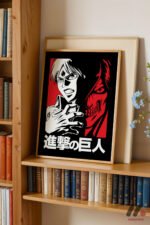 Attack on Titan Karakter Anime Poster Duvar Tablosu, Anime Severlere Özel Hediye - Görsel 5