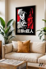 Attack on Titan Karakter Anime Poster Duvar Tablosu, Anime Severlere Özel Hediye - Görsel 3