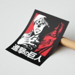 Attack on Titan Karakter Anime Poster Duvar Tablosu, Anime Severlere Özel Hediye