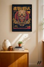 Attack on Titan Colossal Titan Poster Duvar Tablosu, Anime Severlere Özel Hediye