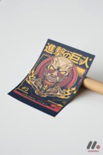 Attack on Titan Colossal Titan Poster Duvar Tablosu, Anime Severlere Özel Hediye - Görsel 7
