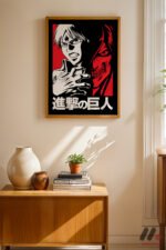 Attack on Titan Eren Anime Poster Duvar Tablosu, Anime Severlere Özel Hediye - Görsel 8