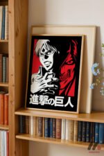 Attack on Titan Eren Anime Poster Duvar Tablosu, Anime Severlere Özel Hediye - Görsel 9