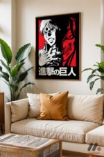 Attack on Titan Eren Anime Poster Duvar Tablosu, Anime Severlere Özel Hediye - Görsel 10