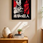 Attack on Titan Eren Anime Poster Duvar Tablosu, Anime Severlere Özel Hediye