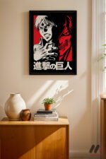 Attack on Titan Eren Anime Poster Duvar Tablosu, Anime Severlere Özel Hediye