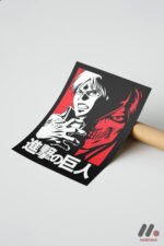 Attack on Titan Eren Anime Poster Duvar Tablosu, Anime Severlere Özel Hediye - Görsel 7