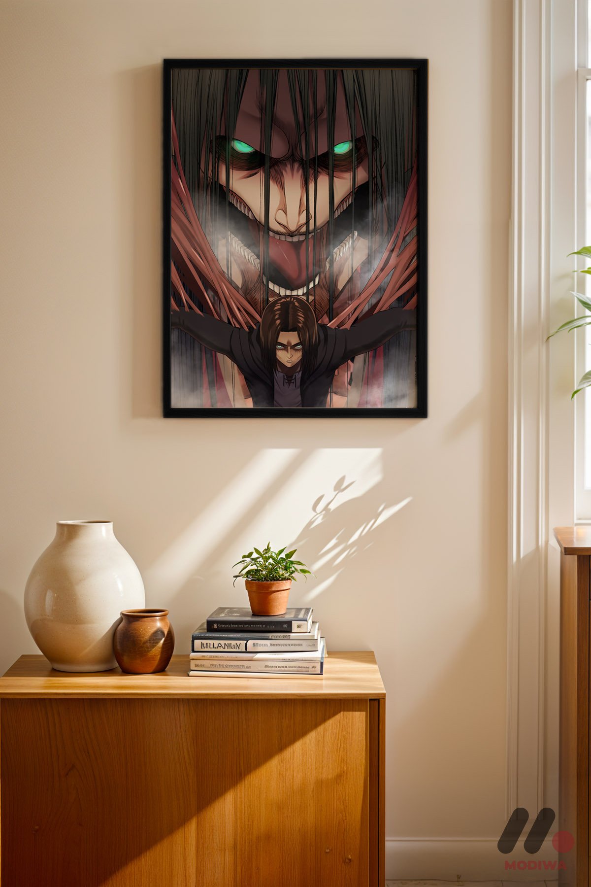 mdw-tbl-0009_ab4-5.jpg Attack on Titan Titan Formu Poster Duvar Tablosu, Anime Severlere Özel Hediye - Görsel 1
