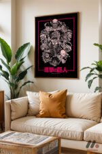 Attack on Titan Pembe Kolaj Poster Duvar Tablosu, Anime Severlere Özel Hediye - Görsel 6