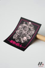 Attack on Titan Pembe Kolaj Poster Duvar Tablosu, Anime Severlere Özel Hediye - Görsel 7