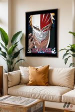 Bleach Ichigo Maske Anime Poster Duvar Tablosu, Anime Severlere Özel Hediye - Görsel 6