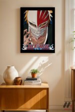 Bleach Ichigo Maske Anime Poster Duvar Tablosu, Anime Severlere Özel Hediye - Görsel 2