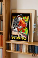 Chainsaw Man Anime Poster Duvar Tablosu, Anime Severlere Özel Hediye - Görsel 5