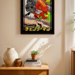 Chainsaw Man Anime Poster Duvar Tablosu, Anime Severlere Özel Hediye