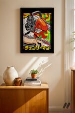 Chainsaw Man Anime Poster Duvar Tablosu, Anime Severlere Özel Hediye