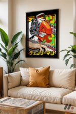 Chainsaw Man Anime Poster Duvar Tablosu, Anime Severlere Özel Hediye - Görsel 3