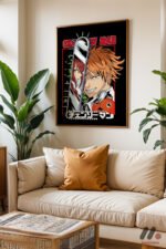 Chainsaw Man Denji Anime Poster Duvar Tablosu, Anime Severlere Özel Hediye - Görsel 6