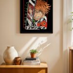 Chainsaw Man Denji Anime Poster Duvar Tablosu, Anime Severlere Özel Hediye