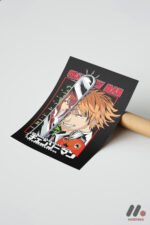 Chainsaw Man Denji Anime Poster Duvar Tablosu, Anime Severlere Özel Hediye - Görsel 7