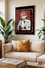 Chainsaw Man Power Anime Poster Duvar Tablosu, Anime Severlere Özel Hediye - Görsel 6