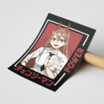 Chainsaw Man Power Anime Poster Duvar Tablosu, Anime Severlere Özel Hediye