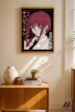Chainsaw Man Makima Anime Poster Duvar Tablosu, Anime Severlere Özel Hediye - Görsel 4