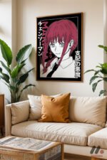 Chainsaw Man Makima Anime Poster Duvar Tablosu, Anime Severlere Özel Hediye - Görsel 6