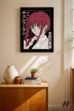 Chainsaw Man Makima Anime Poster Duvar Tablosu, Anime Severlere Özel Hediye