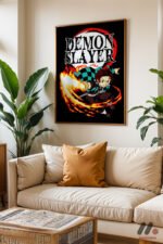 Demon Slayer Tanjiro Ateş Poster Duvar Tablosu, Anime Severlere Özel Hediye - Görsel 6