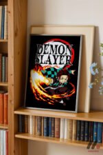 Demon Slayer Tanjiro Ateş Poster Duvar Tablosu, Anime Severlere Özel Hediye - Görsel 2