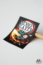 Demon Slayer Tanjiro Ateş Poster Duvar Tablosu, Anime Severlere Özel Hediye - Görsel 7