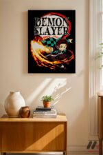 Demon Slayer Tanjiro Ateş Poster Duvar Tablosu, Anime Severlere Özel Hediye - Görsel 8
