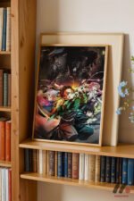 Demon Slayer Karakter Grubu Poster Duvar Tablosu, Anime Severlere Özel Hediye - Görsel 5