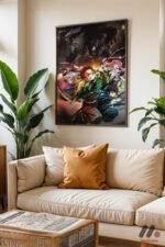 Demon Slayer Karakter Grubu Poster Duvar Tablosu, Anime Severlere Özel Hediye - Görsel 3