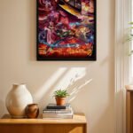 Demon Slayer Savaş Sahnesi Poster Duvar Tablosu, Anime Severlere Özel Hediye
