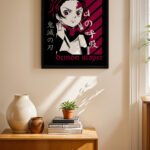 Demon Slayer Tanjiro Anime Poster Duvar Tablosu, Anime Severlere Özel Hediye
