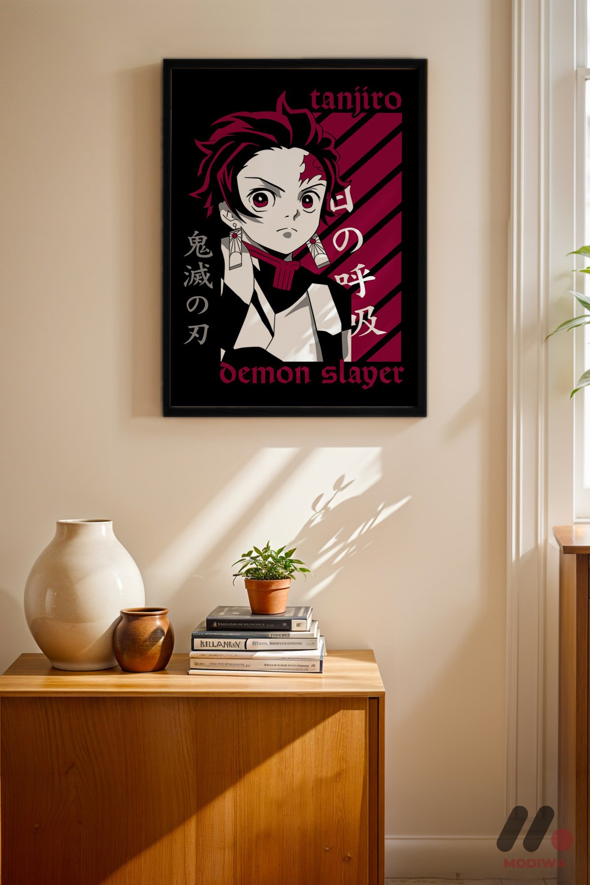 mdw-tbl-0025_ab4-5.jpg Demon Slayer Tanjiro Anime Poster Duvar Tablosu, Anime Severlere Özel Hediye - Görsel 1